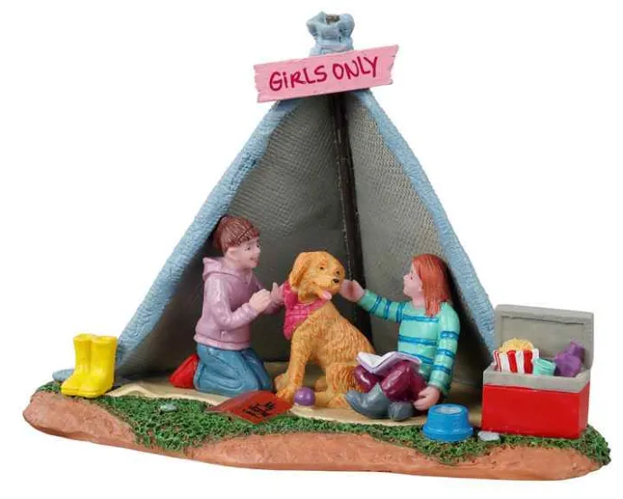 Lemax Table Pieces<Lemax 13555 - Girls Backyard Camping - Table Pieces
