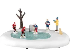 Lemax Table Pieces<Lemax 34085 - Girls Play Hockey, Too!, Battery-Operated (4.5-Volt) - Table Pieces