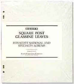 Stamp Supplies<Scott Glassine Interleaving 3-Ring/2-Post Specialty/National (Pack Of 100)