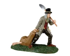 Lemax Spooky Town Figurines<Lemax 32196 - Grave Digger & Body Bag - Spooky Town Figurines