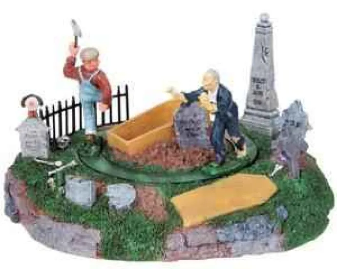 Lemax Spooky Town Accessories<Lemax 84741 - Grave Robber's Surprise, Battery-Operated (4.5-Volt) - Spooky Town Halloween Village Accessories