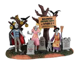 Lemax Spooky Town Accessories<Lemax 23582 - Graveyard Costume Party - Spooky Town Halloween Village Accessories
