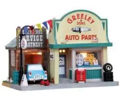 Lemax Harvest Crossing<Lemax 05028 - Greeley & Sons Auto Parts - Harvest Crossing