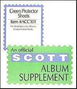 Stamp Supplies<Scott Green Protector Sheets For 2-Square Post Specialty Binder