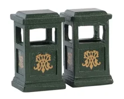 Lemax Misc. Accessories<Lemax 84386 - Green Trash Can, Set Of 2 - Misc. Accessories