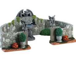 Lemax Spooky Town Accessories<Lemax 83350 - Grey Gargoyle Gardens, Set Of 6 - Spooky Town Accessories