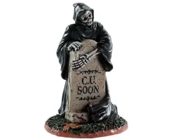 Lemax Spooky Town Accessories<Lemax 84345 - Grim Reaper Tombstone - Spooky Town Accessories
