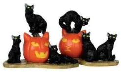 Lemax Spooky Town Figurines<Lemax 12883 - Halloween Cats, Set Of 2 - Spooky Town Halloween Village Figurines