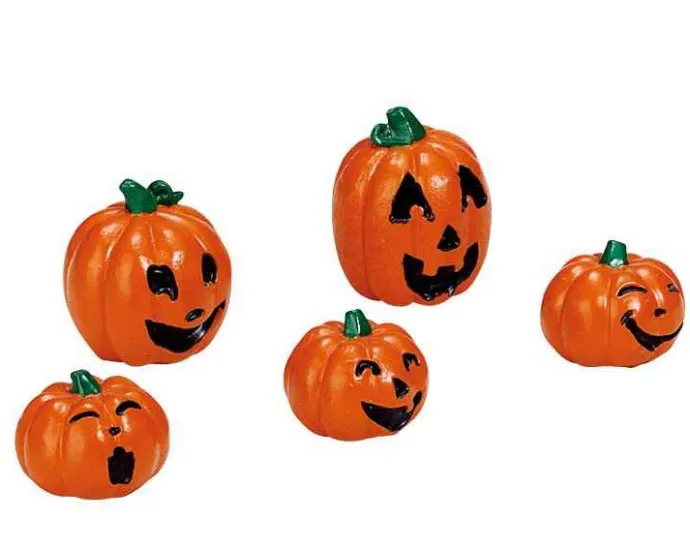Lemax Spooky Town Accessories<Lemax 74239 - Happy Pumpkin Family, Set Of 5 - Spooky Town Accessories