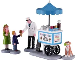 Lemax Figurines<Lemax 12037 - Happy Scoops Ice Cream Cart, Set Of 5 - Figurines