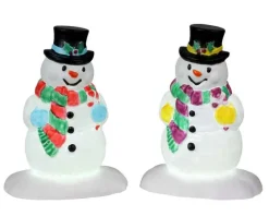 Lemax Electrical Accessories<Lemax 24965 - Holly Hat Snowman, Set Of 2, Battery-Operated (4.5-Volt) - Electrical Accessories