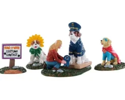 Lemax Spooky Town Figurines<Lemax 92731 - Howl-O-Ween Contest, Set Of 4 - Spooky Town Figurines