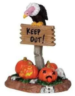 Lemax Spooky Town Accessories<Lemax 24475 - Keep Out! - Spooky Town Halloween Village Accessories