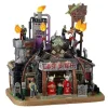 Lemax Spooky Town Houses<Lemax 25842 - Last Ditch Gas & Salvage, With 4.5-Volt Adaptor - Spooky Town Halloween Village Houses & Buildings