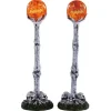 Lemax Spooky Town Accessories<Lemax 94490 - Lighted Lantern Bone Post, Set Of 2, Battery-Operated (4.5-Volt) - Spooky Town Accessories