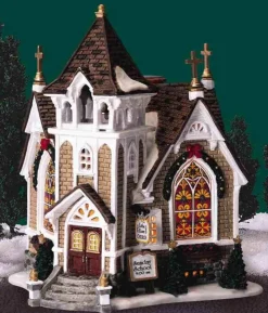 Lemax Harvest Crossing<Lemax 45069 - Little River Church - Harvest Crossing Christmas Houses & Buildings
