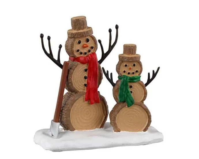 Lemax Misc. Accessories<Lemax 34095 - Log Snowmen - Misc. Accessories
