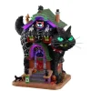 Lemax Spooky Town Houses<Lemax 15730 - Meow Mansion, Battery-Operated (4.5-Volt) - Spooky Town Halloween Village Houses & Buildings