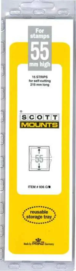 Stamp Supplies<Scott 55 Mm X 215 Mm Strip Clear Mount (15 Mounts)