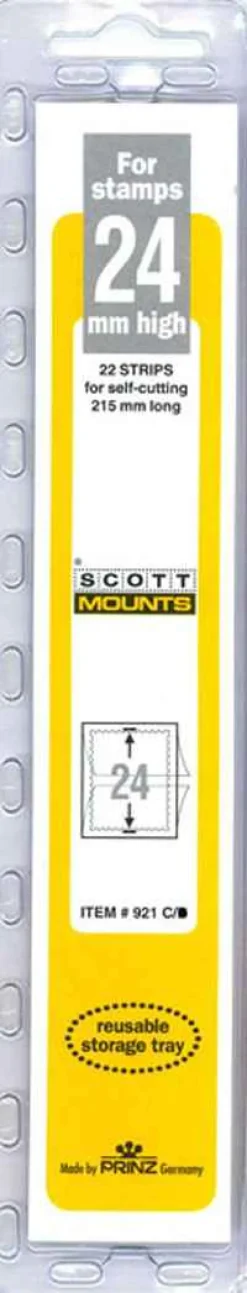 Stamp Supplies<Scott 24 Mm X 215 Mm Strip Clear Mount (22 Mounts)