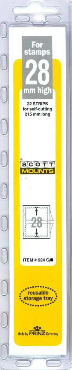Stamp Supplies<Scott 28 Mm X 215 Mm Strip Clear Mount (22 Mounts)