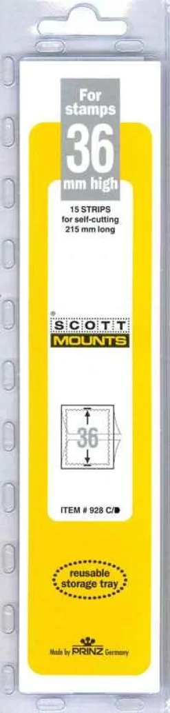 Stamp Supplies<Scott 36 Mm X 215 Mm Strip Clear Mount (15 Mounts)