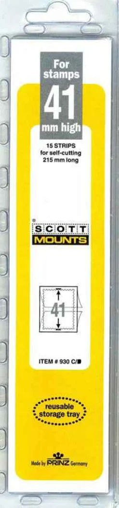 Stamp Supplies<Scott 41 Mm X 215 Mm Strip Clear Mount (15 Mounts)