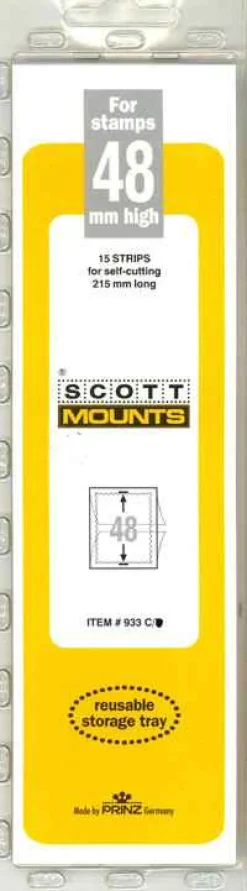 Stamp Supplies<Scott 48 Mm X 215 Mm Strip Clear Mount (15 Mounts)