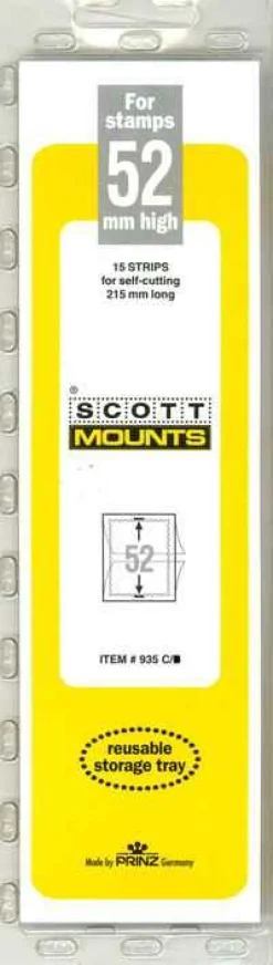 Stamp Supplies<Scott 52 Mm X 215 Mm Strip Clear Mount (15 Mounts)
