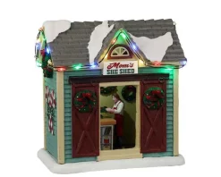 Lemax Table Pieces<Lemax 24963 - Mom's She Shed, Battery-Operated (4.5-Volt) - Christmas Village Table Pieces