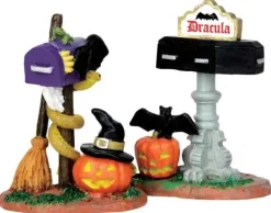 Lemax Spooky Town Accessories<Lemax 44740 - Monster Mailboxes, Set Of 2 - Spooky Town Halloween Village Accessories