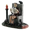 Lemax Spooky Town Figurines<Lemax 82570 - Monster Reading Spooky News - Spooky Town Figurines