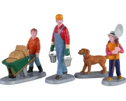Lemax Figurines<Lemax 02922 - Morning Chores, Set Of 4 - Figurines