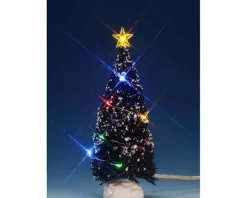 Lemax Trees<Lemax 74266 - Multi Light Evergreen Tree, Medium, Battery-Operated (4.5V) - Trees