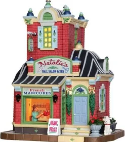 Lemax Caddington Village<Lemax 45686 - Natalie's Nail Salon & Spa - Caddington Village Christmas Houses & Buildings