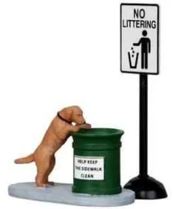 Lemax Misc. Accessories<Lemax 14364 - No Littering, Set Of 2 - Christmas Village Misc. Accessories
