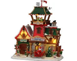 Lemax Santa's Wonderland<Lemax 25864 - North Pole Control Tower, With 4.5-Volt Adaptor - Santa's Wonderland Christmas Village Houses & Buildings