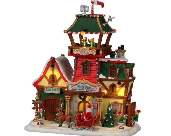 Lemax Santa's Wonderland<Lemax 25864 - North Pole Control Tower, With 4.5-Volt Adaptor - Santa's Wonderland Christmas Village Houses & Buildings