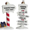 Lemax Misc. Accessories<Lemax 64455 - North Pole Signs, Set Of 2 - Christmas Village Misc. Accessories