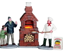 Lemax Misc. Accessories<Lemax 64066 - Outdoor Pizza Oven, Set Of 4, Battery-Operated (4.5 Volts) - Misc. Accessories