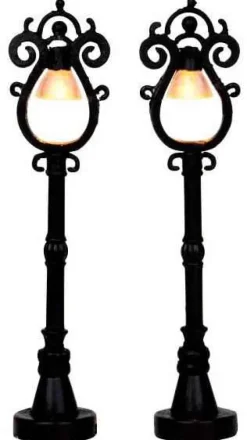 Lemax Misc. Accessories<Lemax 44757 - Parisian Street Lamps, Set Of 2, Battery-Operated (4.5V) - Christmas Village Misc. Accessories