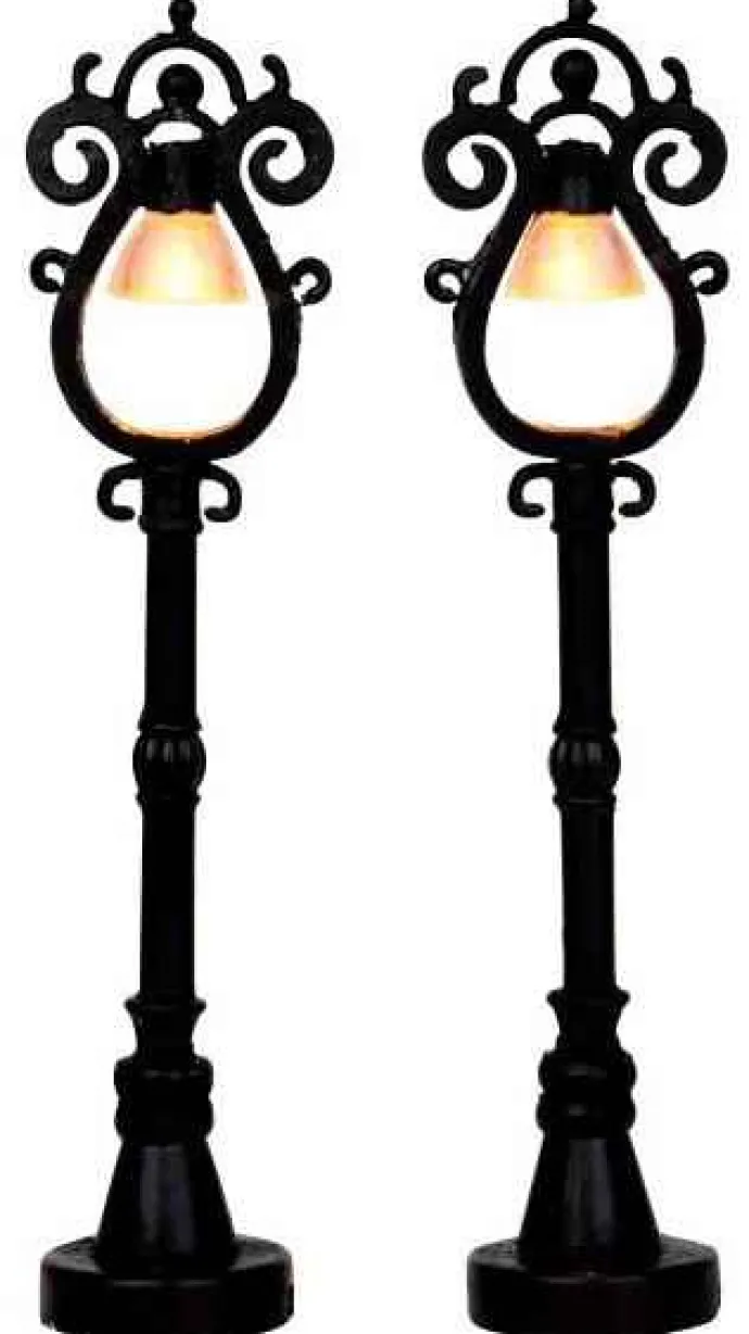 Lemax Misc. Accessories<Lemax 44757 - Parisian Street Lamps, Set Of 2, Battery-Operated (4.5V) - Christmas Village Misc. Accessories