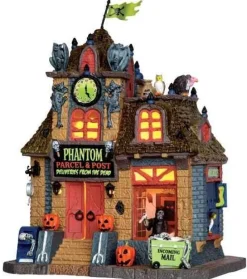 Lemax Spooky Town Houses<Lemax 45667 - Phantom Parcel & Post - Spooky Town Halloween Village Houses & Buildings