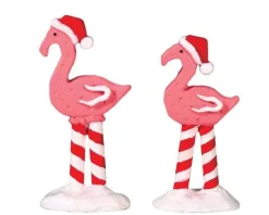 Lemax Sugar N Spice Accessories<Lemax 74209 - Pink Flamingos, Set Of 2 - Sugar N Spice Accessories