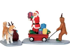 Lemax Figurines<Lemax 52326 - Playing Santa, Set Of 2 - Christmas Figurines