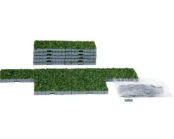 Lemax Landscape<Lemax 64107 - Plaza System (Grass, Square) - 16 Pcs - Landscape