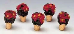 Lemax Misc. Accessories<Lemax 34970 - Poinsettias, Set Of 5 - Christmas Village Misc. Accessories