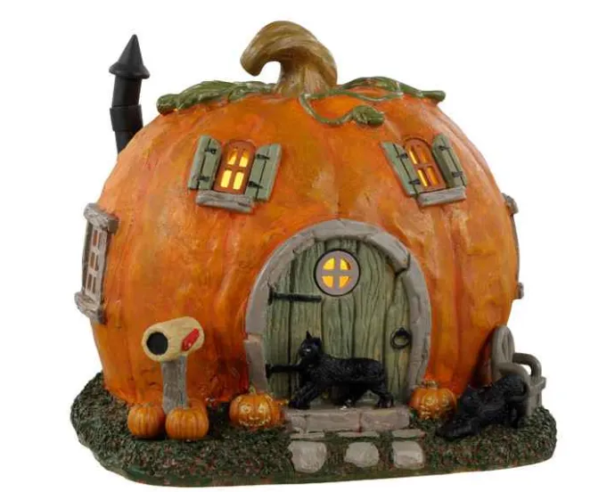 Lemax Spooky Town Accessories<Lemax 34082 - Pumpkin Cottage, Battery-Operated (3V) - Spooky Town Accessories