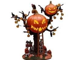 Lemax Spooky Town Accessories<Lemax 14856 - Pumpkin Tree House, Battery-Operated (4.5V) - Spooky Town Accessories