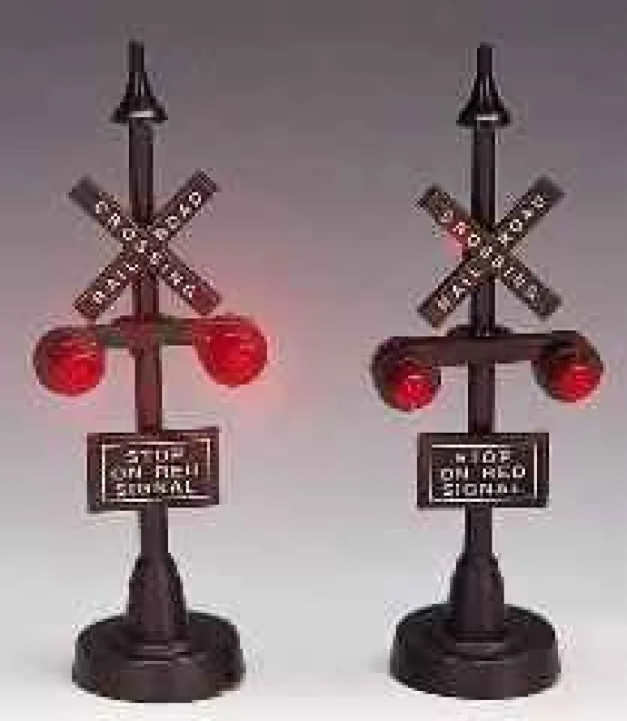 Lemax Misc. Accessories<Lemax 34954 - Railway Stop Light, Set Of 2, Battery-Operated (4.5V) - Christmas Village Misc. Accessories